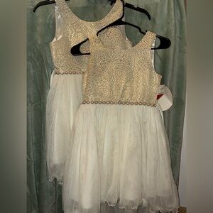 Gold girls dresses